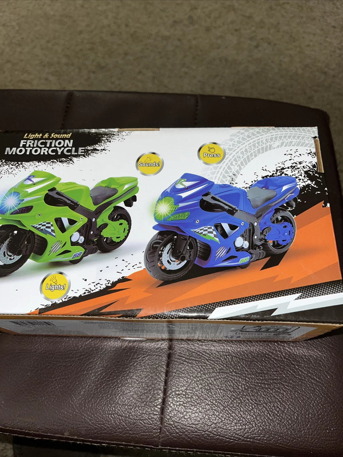 Friction-Powered Motorcycle Toy with Light and Sound Features - Image 3
