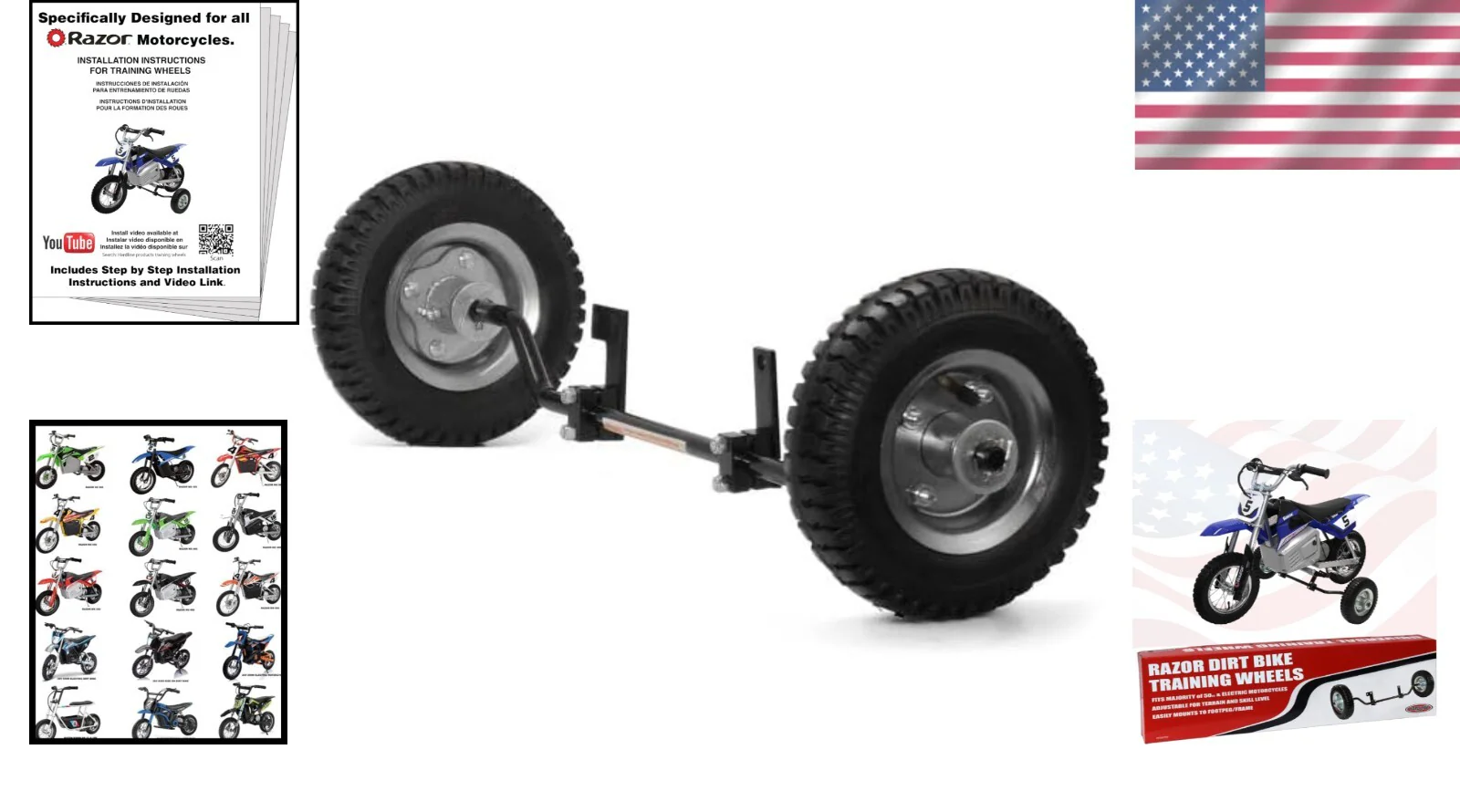 Electric Adjustable Training Motorcycle with Wheels for Beginner Riders - Image 2
