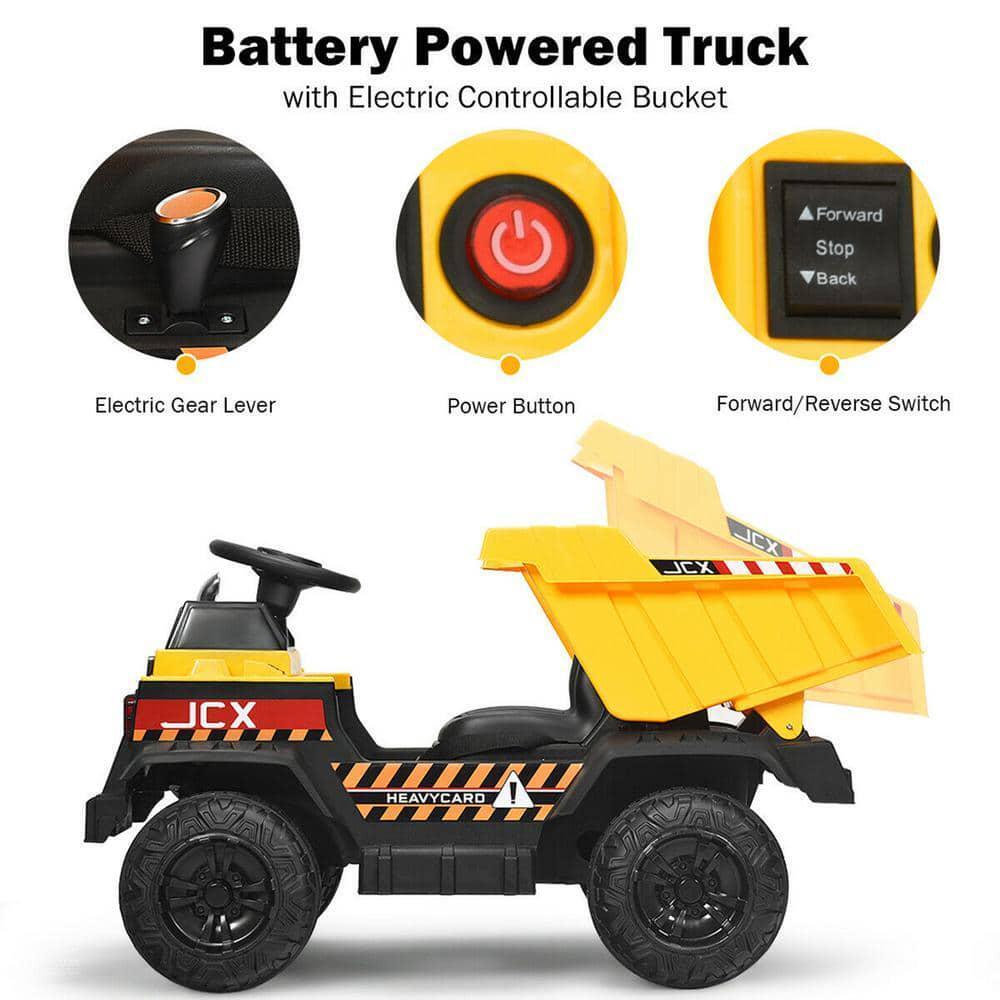 RC Construction Tractor with Electric 12-Volt Battery for Kids Ride-On Fun - Image 7