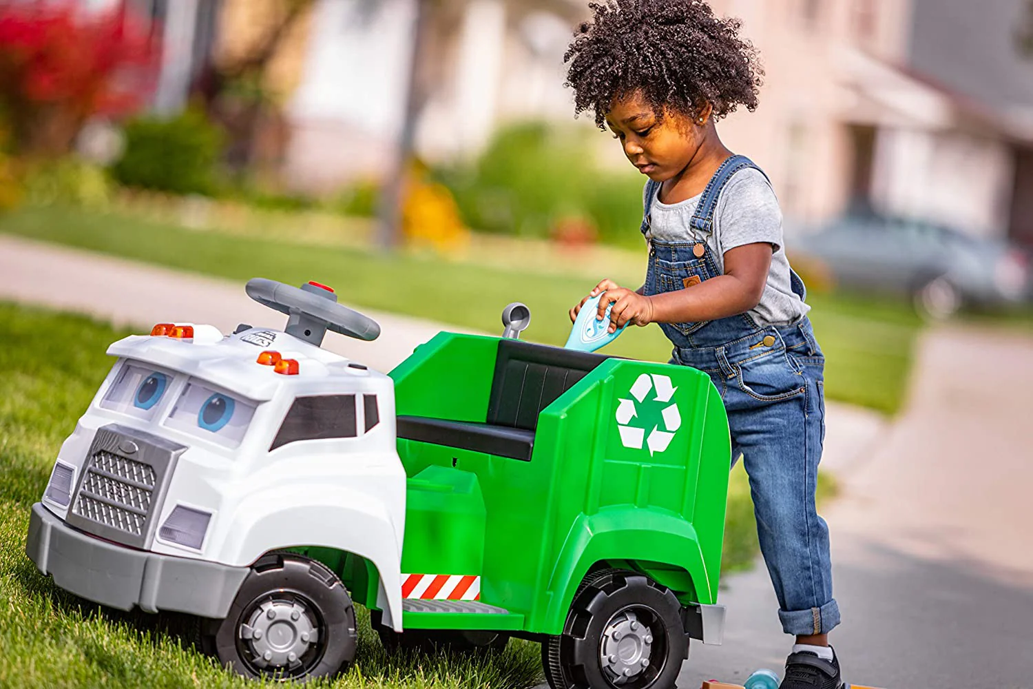 Interactive Toddler Ride-On Recycling Truck Toy for Kids Ages 1.5-4 Years - Image 8