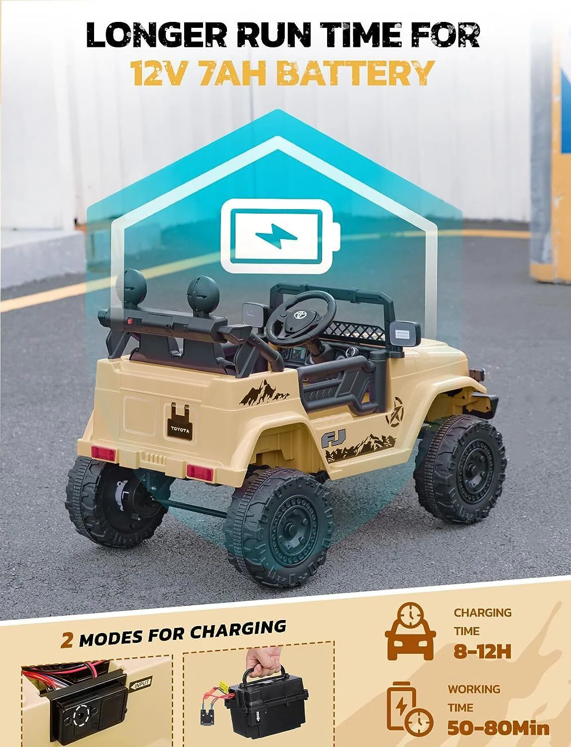 Remote Control 12V Kids Ride On Truck Electric Toy Car for Children - Image 14