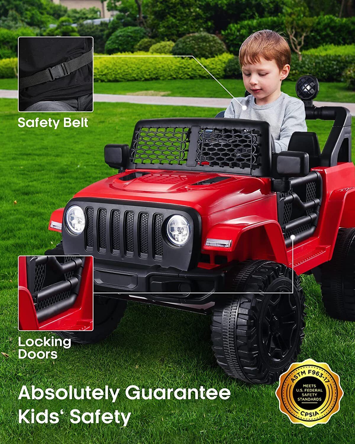 Remote Controlled 12V Ride-On Truck for Kids with Bluetooth Music Capability - Image 21
