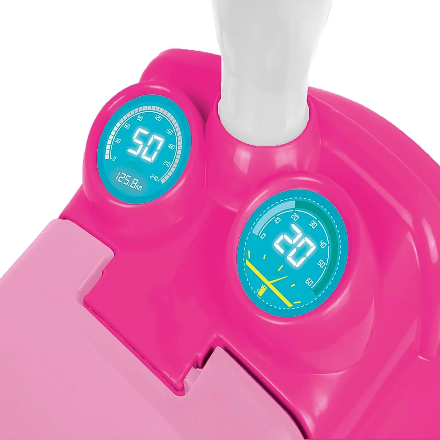 Unicorn Pink 4-in-1 Ride-On Car: Walk, Drive, Rock, and Roll - Image 8