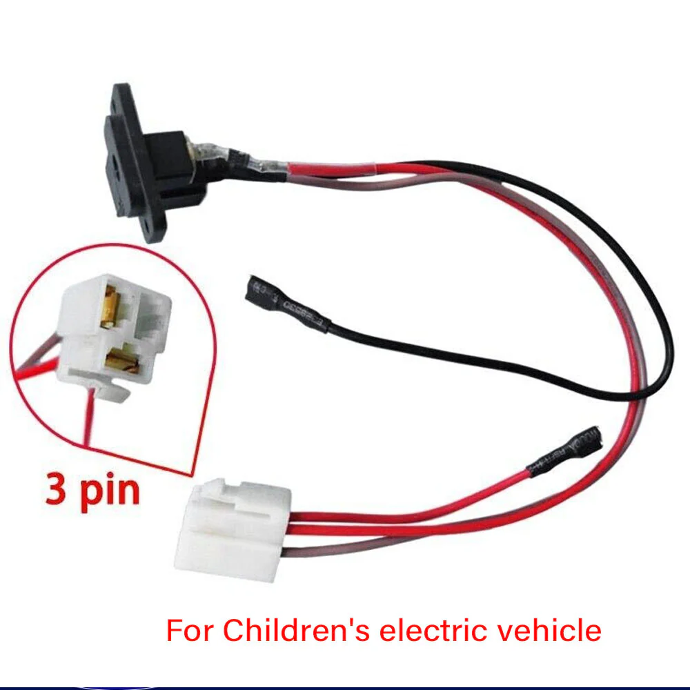 Ride-On Car 3-Pin Power Charging Socket Interface 335mm Accessory