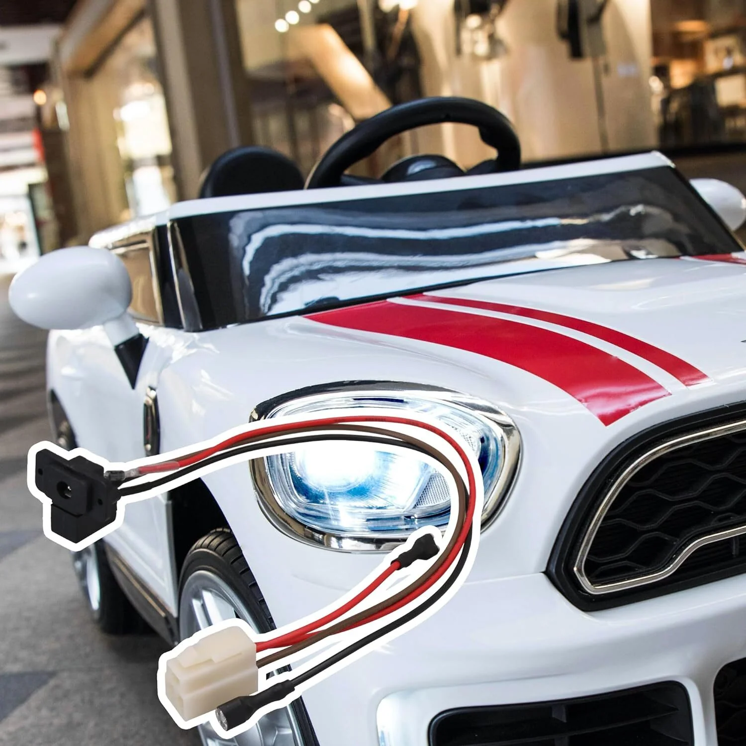 Ride-On Car Power Charging 3-Pin Socket Interface 335mm Accessory - Image 3
