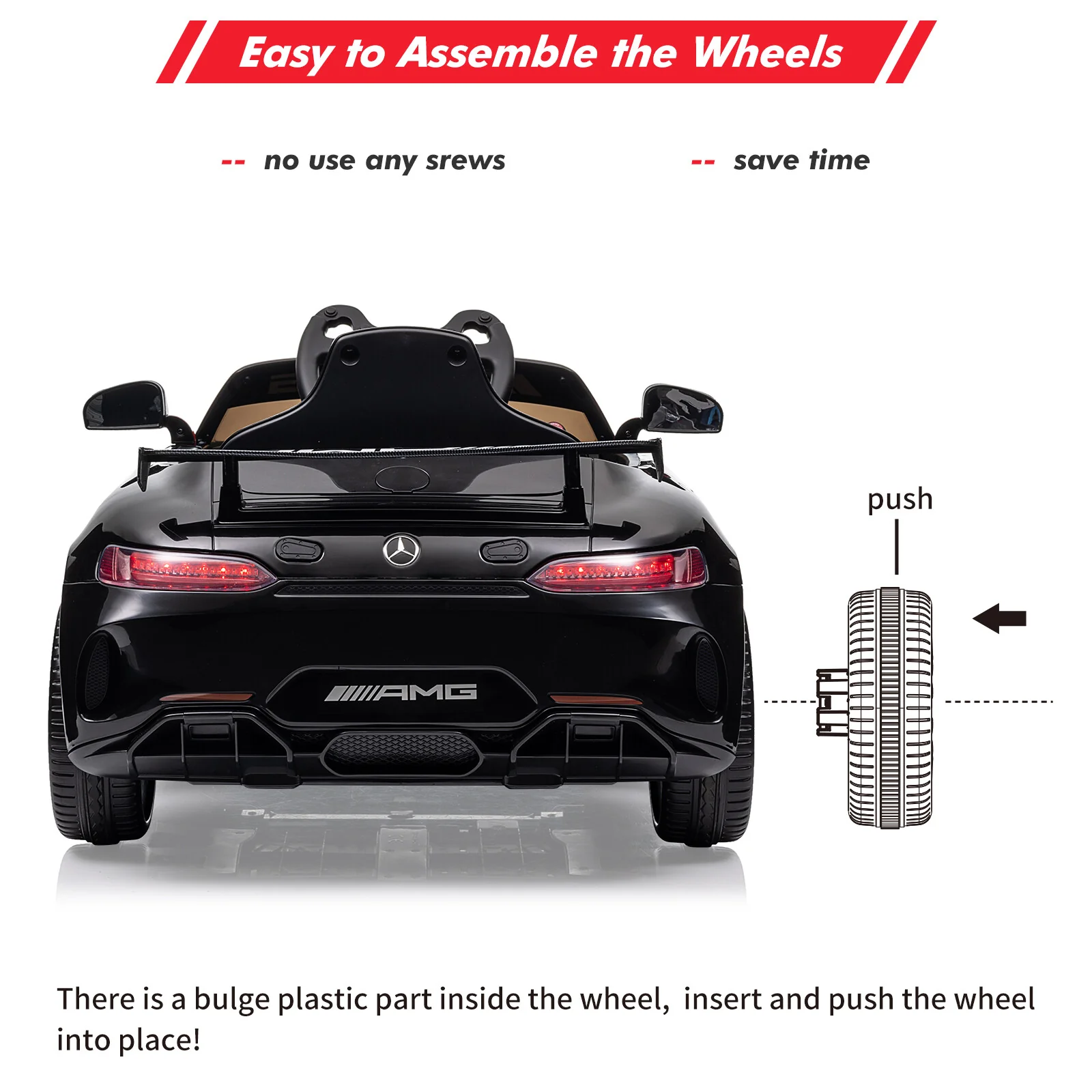 12V Electric Ride-On Car for Kids with Remote Control and Built-In Sound System - Image 3