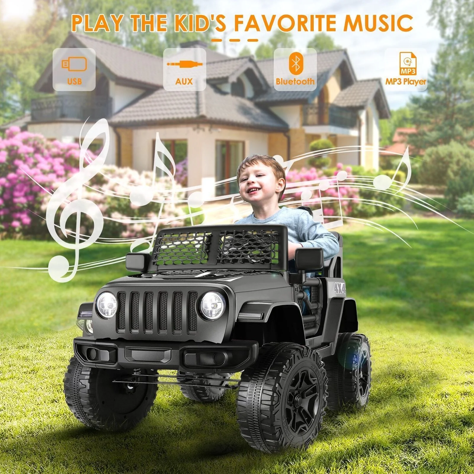 Ride-On Electric Car for Kids: Remote-Controlled Truck Toy with 12V Power Wheel - Image 13
