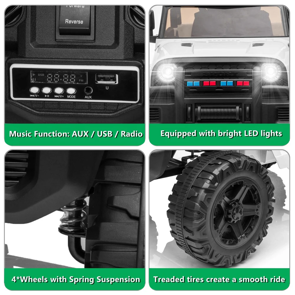 12V Kids Electric Ride-On Truck Car with Parental Remote Control - Image 8