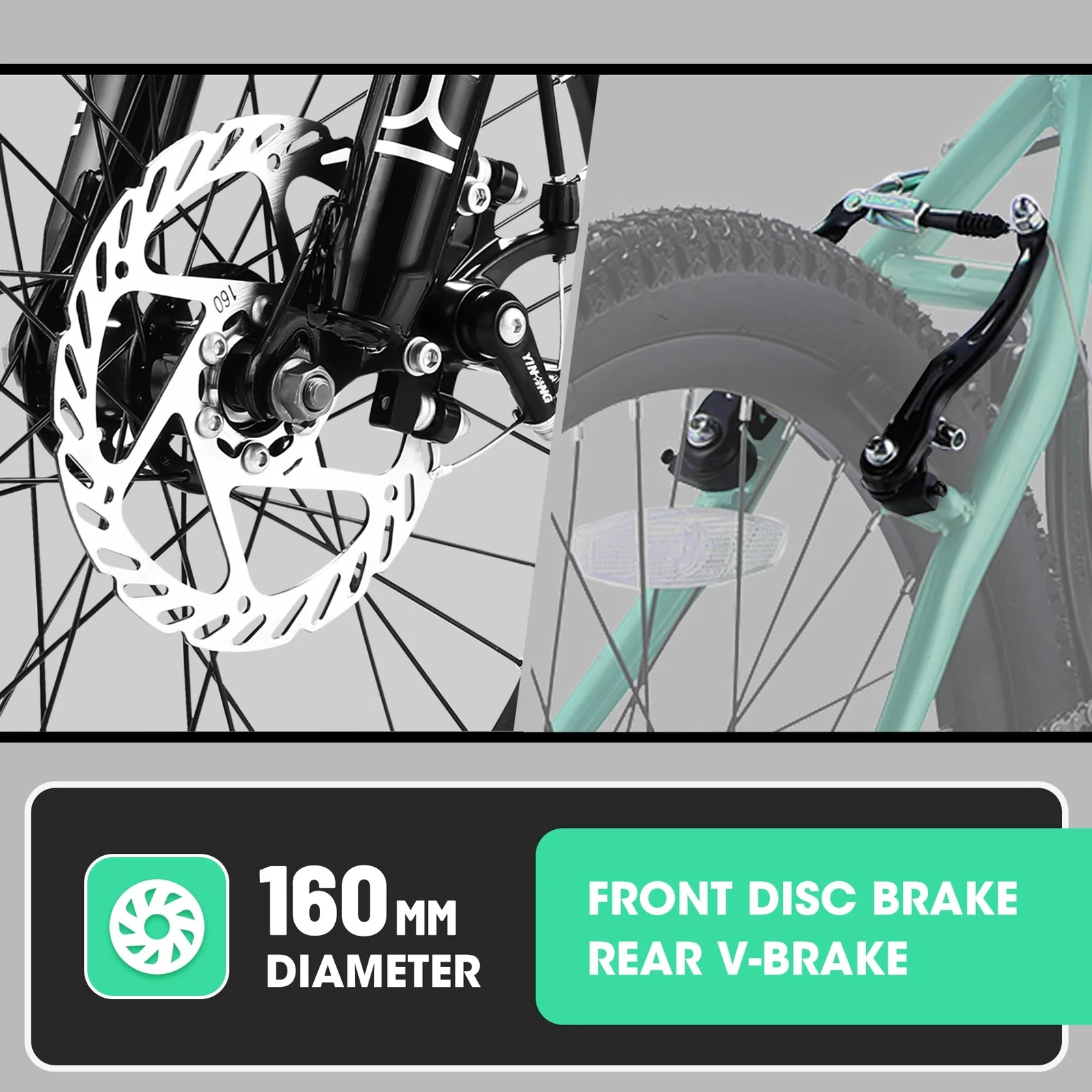 20 Inch Kids' Mountain Bike for Boys and Girls Ages 7-12 with 7-Speed Gear - Image 3
