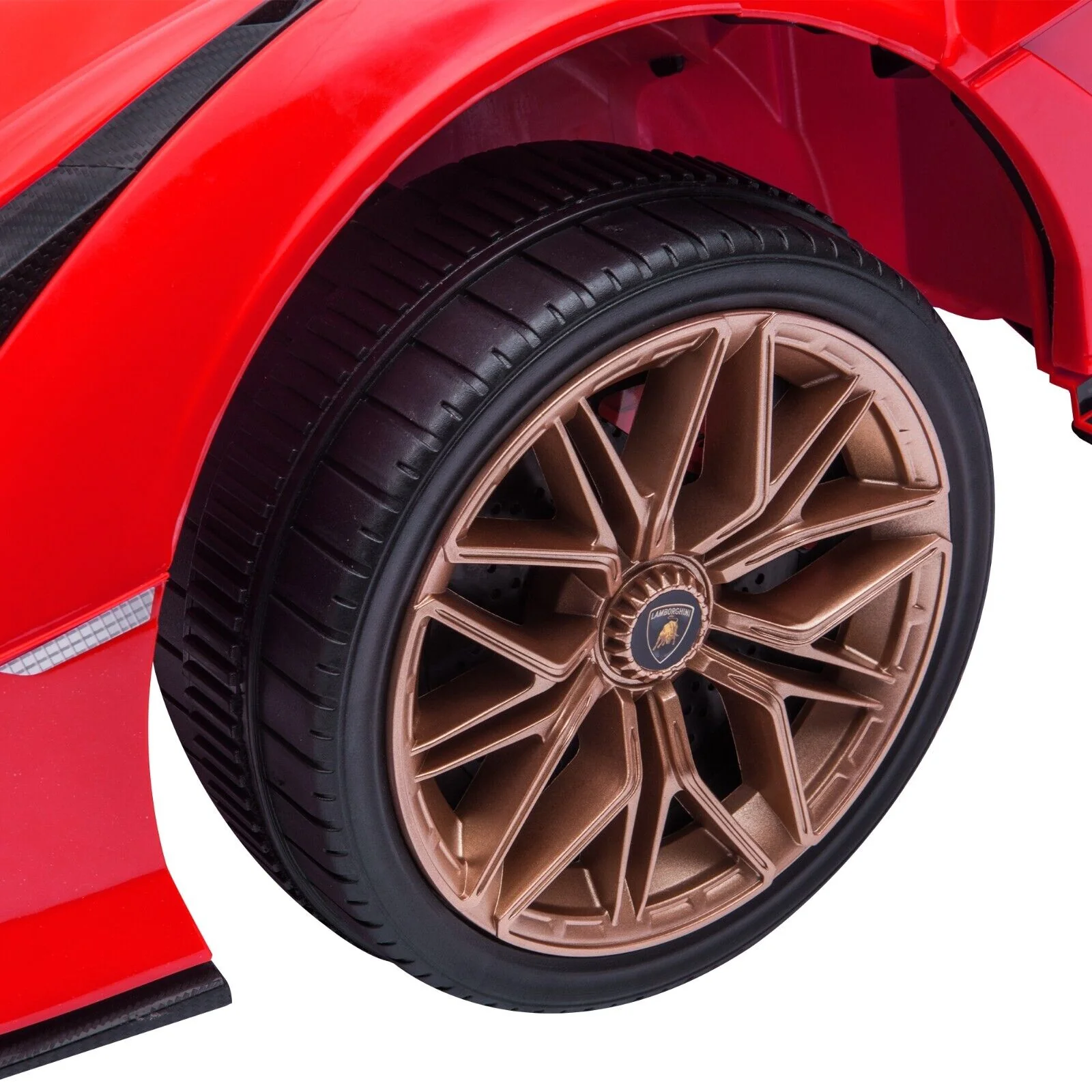 TOBBI 12V Lamborghini SIAN Electric Car for Kids with Remote Control - Red - Image 4