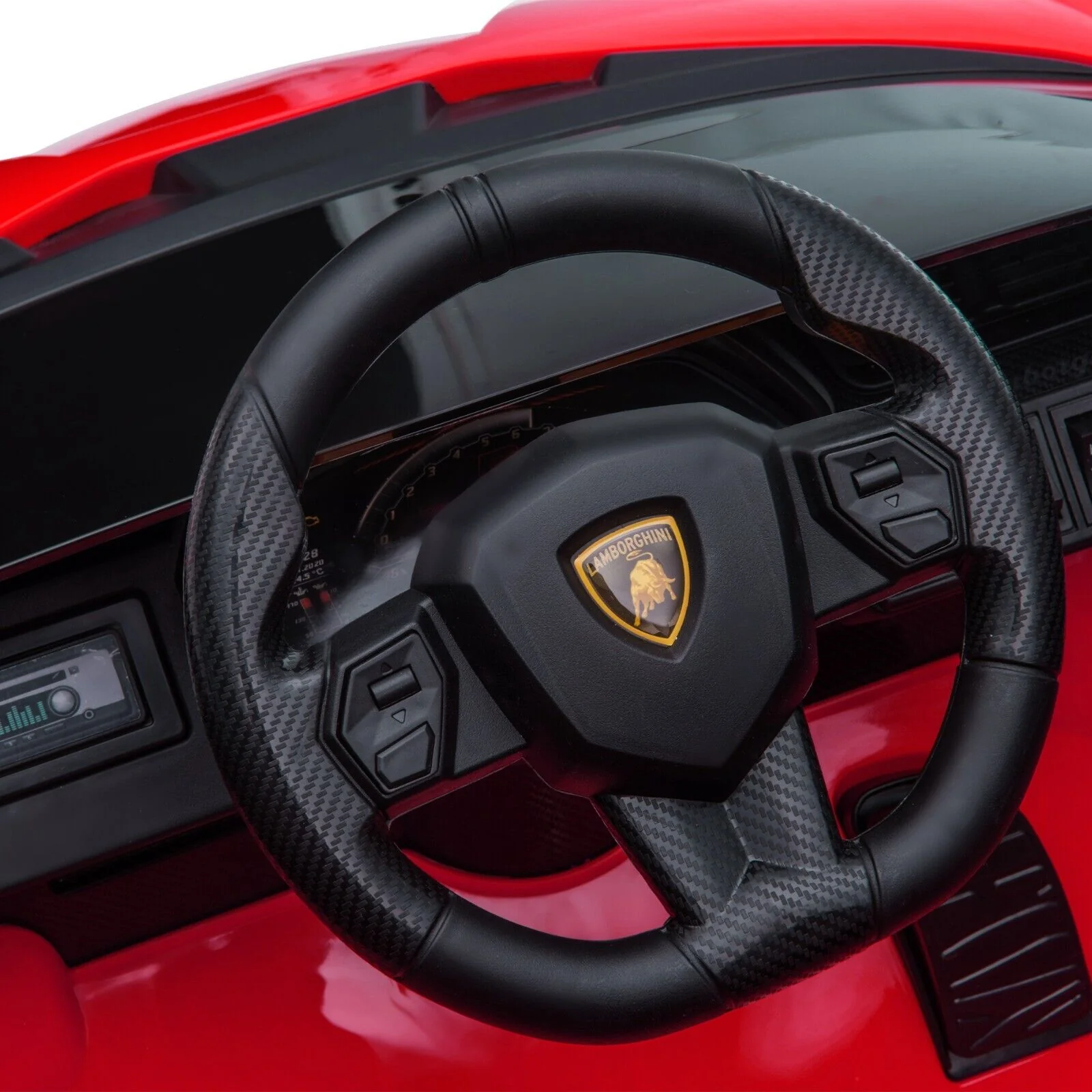 TOBBI 12V Lamborghini SIAN Electric Car for Kids with Remote Control - Red - Image 5