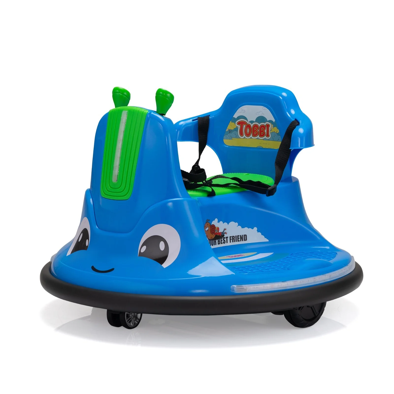12V Ride-On Bumper Car with 360° Spinning, Remote Control, Dual Motors, and LED Lights - Image 2