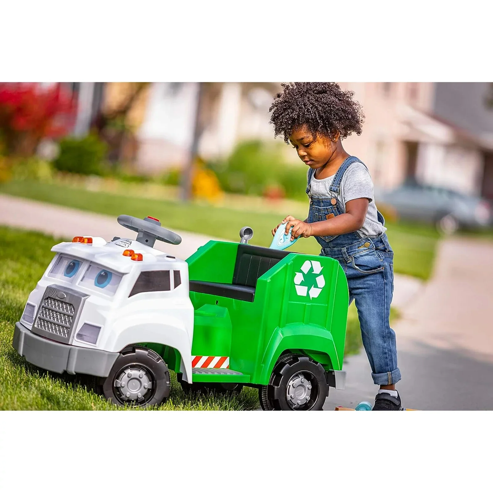 6V Battery-Powered Toddler Recycling Truck with Sound Effects for Ages 1.5+ - Image 8