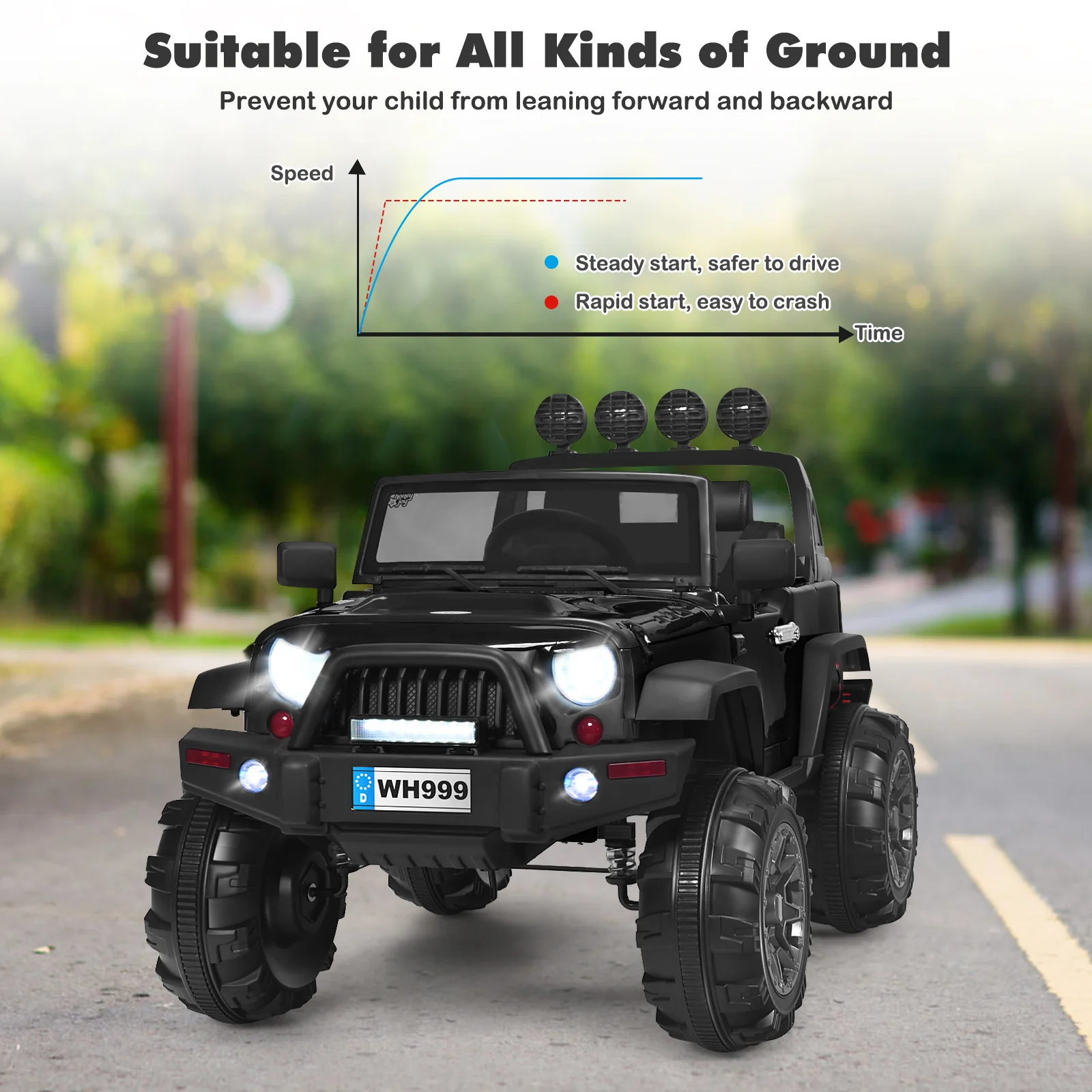 12V Kids Electric Ride-On Truck with 2.4GHz Remote Control - Image 7