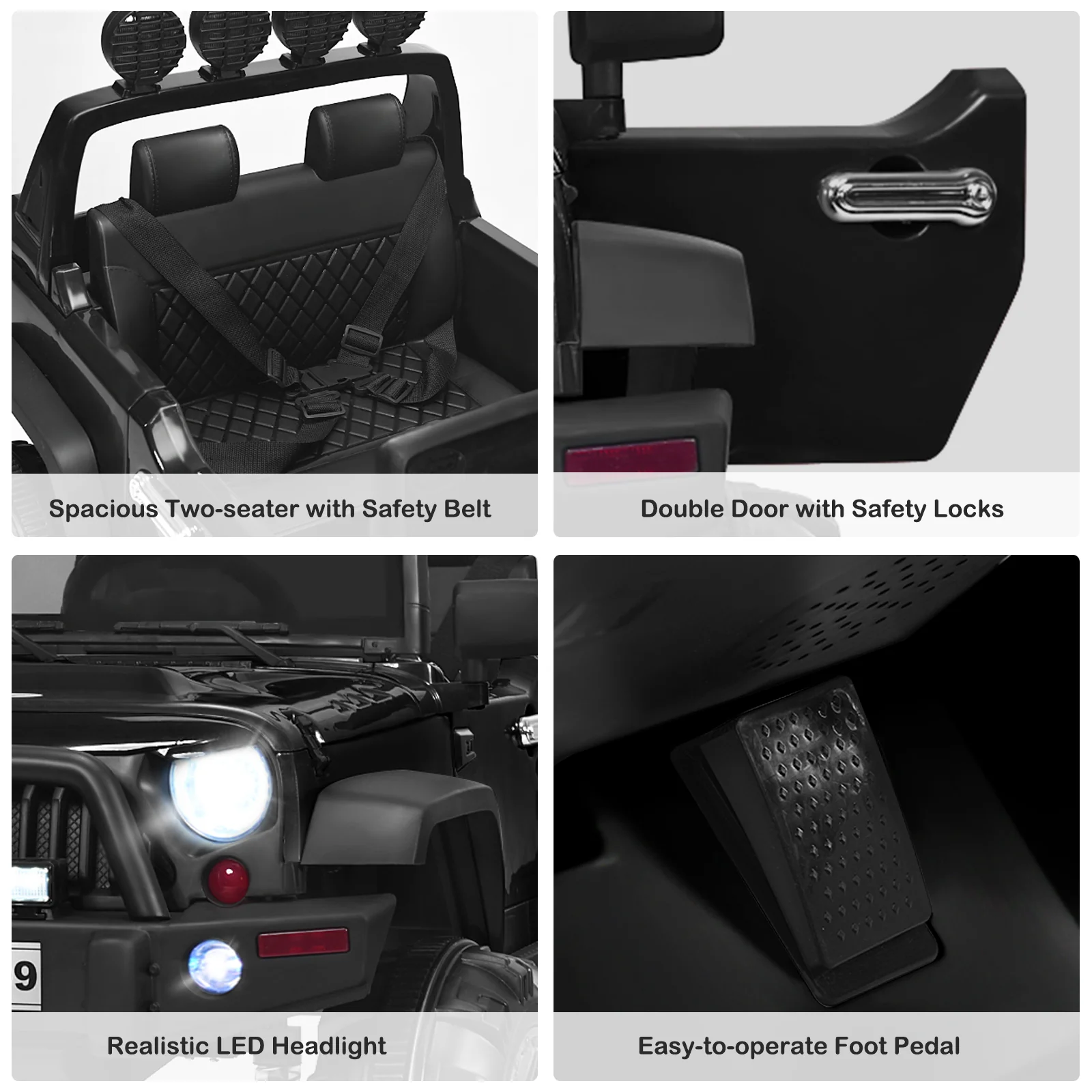 12V Kids Electric Ride-On Truck with 2.4GHz Remote Control - Image 9