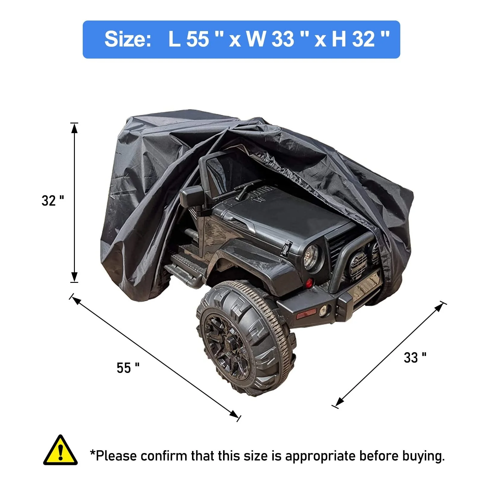 Large Universal Cover for Kids Ride-On Electric Jeep Toy Car and Truck Vehicle - Image 7