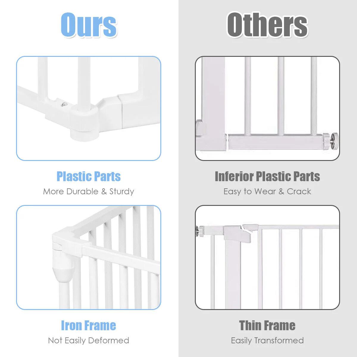 Versatile 8-Panel Metal Play Yard and Pet Barrier with Adjustable Wall Mount - Image 10