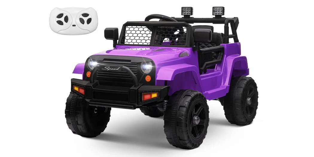 12V Kids Ride-On Power Wheels Remote Control Truck Vehicle Purple - Image 18