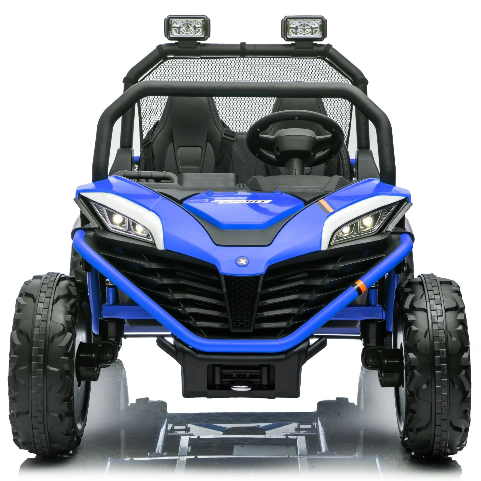 24V Electric 2-Seater Kids Ride-On 4WD UTV Truck with Remote Control Blue - Image 10