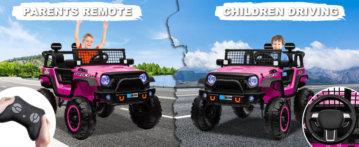 12V Electric Kids Ride-On Truck with Remote Control and 2 Seats - Image 19